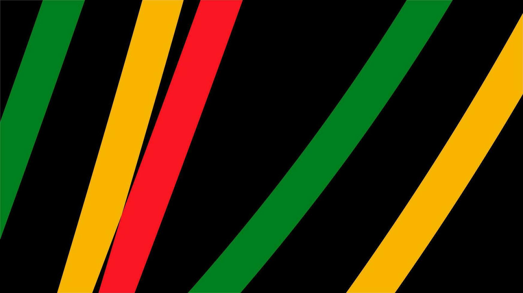 schwarz Geschichte Monat Hintergrund. abstrakt Rot, Gelb, Grün, schwarz Farbe Welle Design, Kopieren Raum. Vektor Illustration