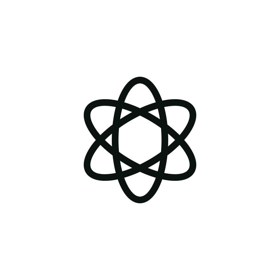 Atom Molekül Wissenschaft Symbol isoliert auf Weiß Hintergrund vektor