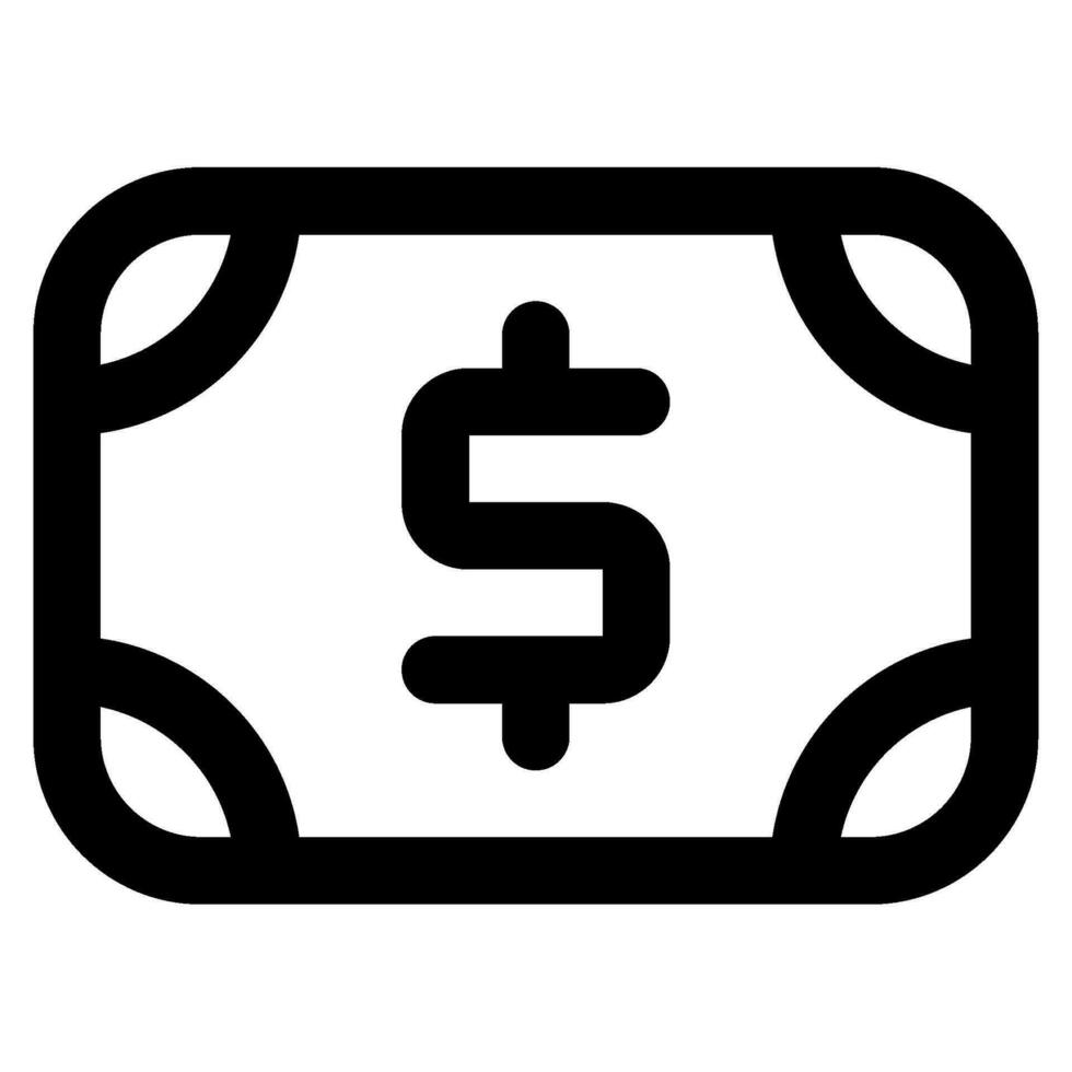 Banknote Symbol Illustration zum Netz, Anwendung, Infografik, usw vektor