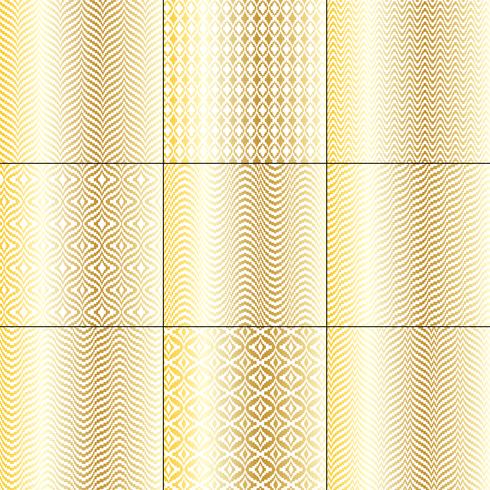 goldweißes mod bargello geometrische muster vektor