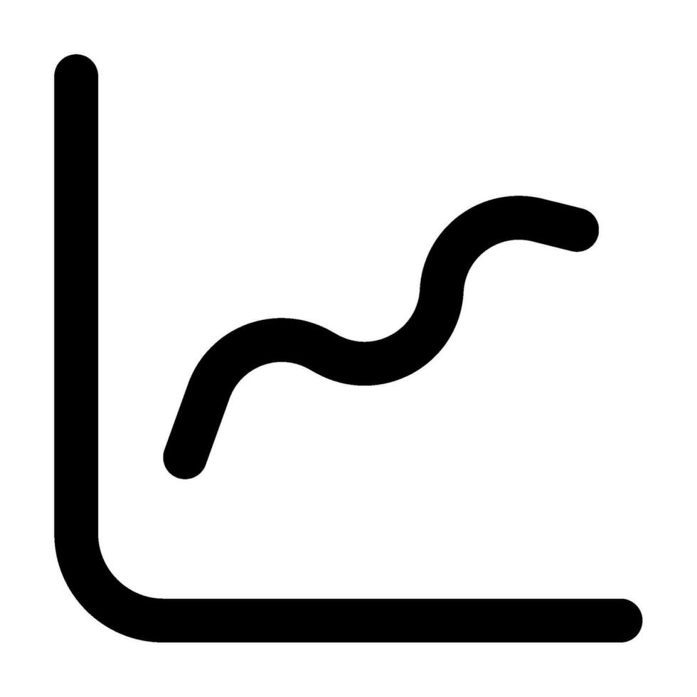 linje Diagram ikon illustration för webb, app, infografik, etc vektor