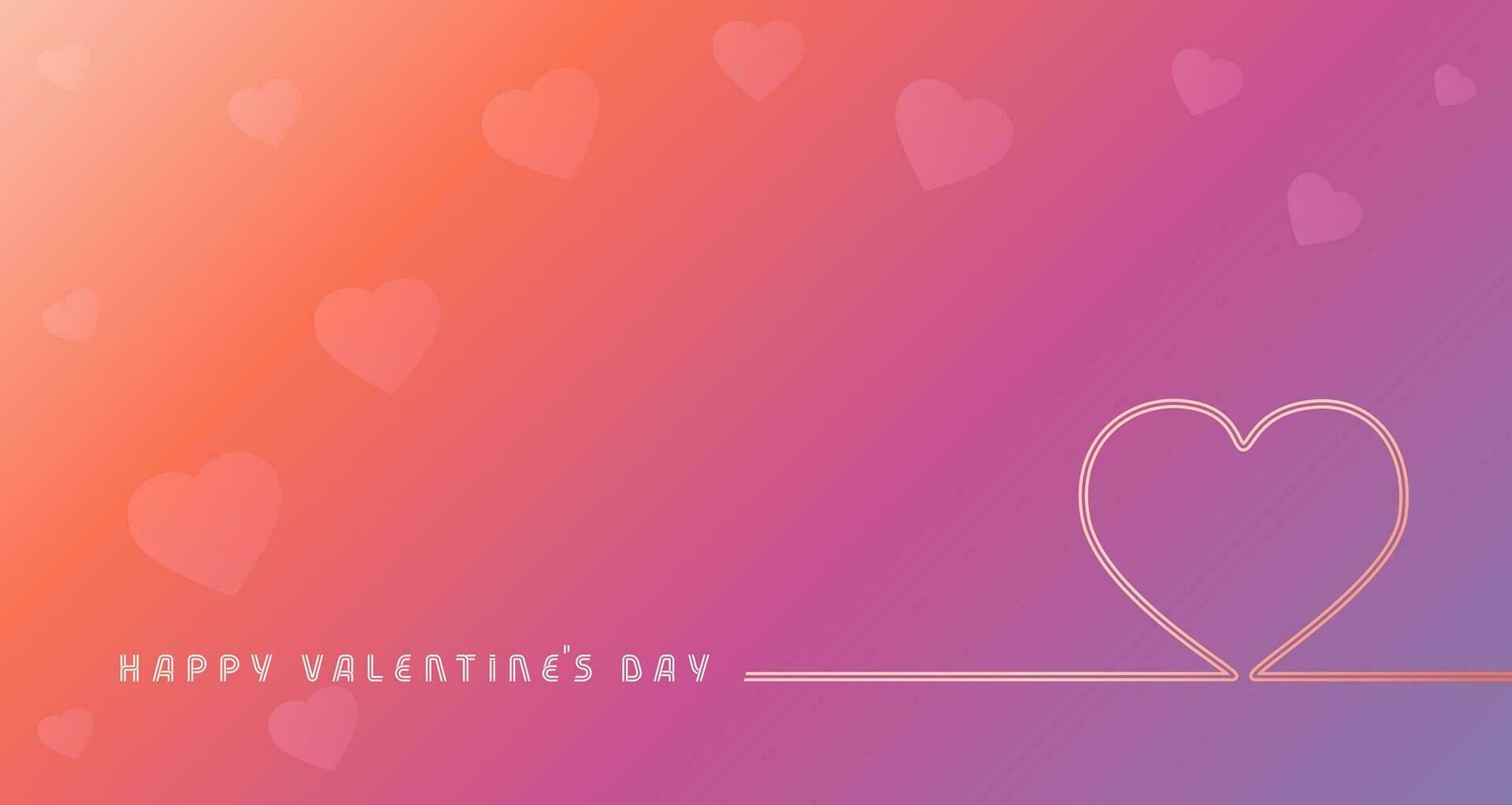 glücklich Valentinstag Tag Gruß Karte Design. Hintergrund Vorlage vektor