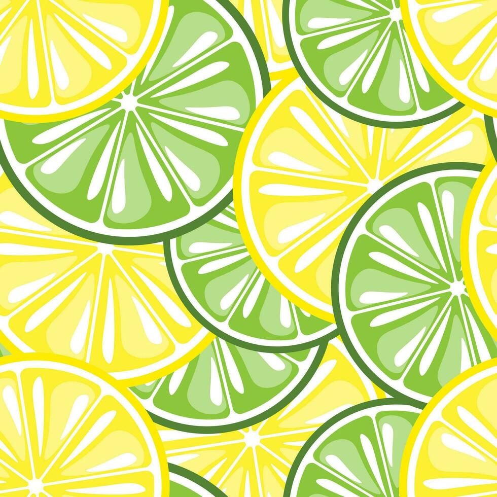 sömlös mönster, skivor av citrus- citroner och apelsiner på en vit bakgrund. bakgrund, textil, vektor