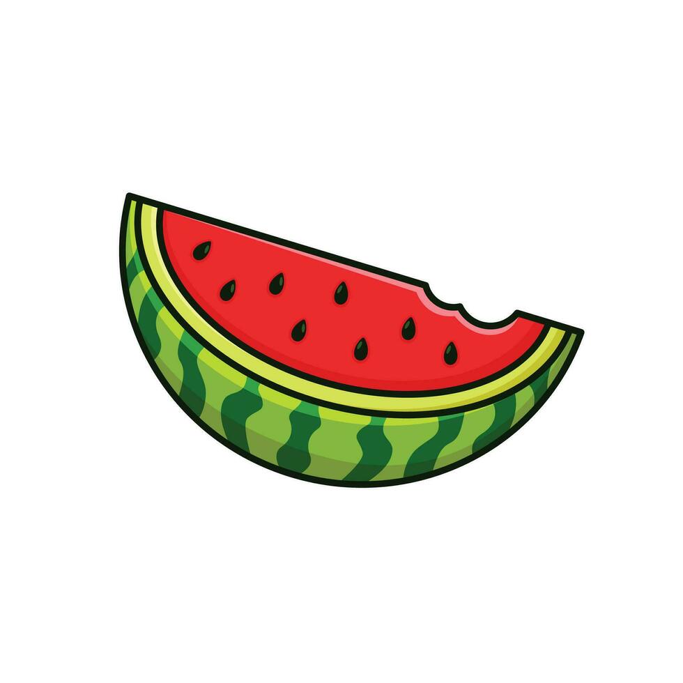 Wassermelone Vektor isoliert auf Weiß Hintergrund