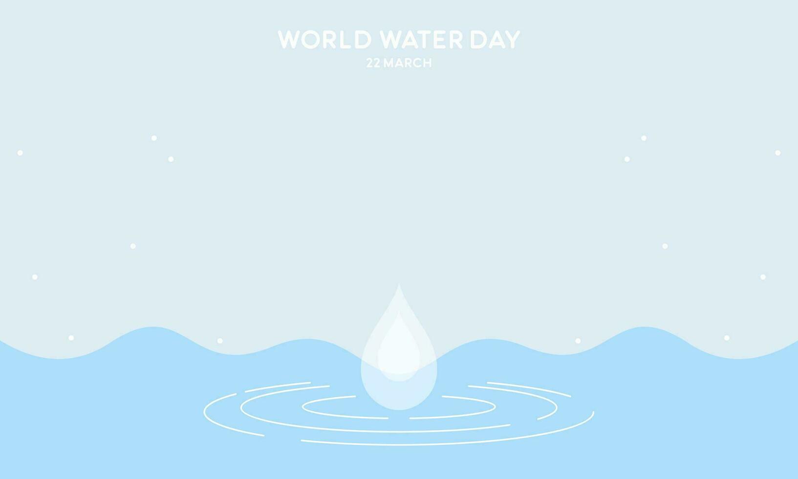 glücklich Welt Wasser Tag, eben Design Illustration. speichern Wasser Konzepte Vektor Kopieren Raum Hintergrund