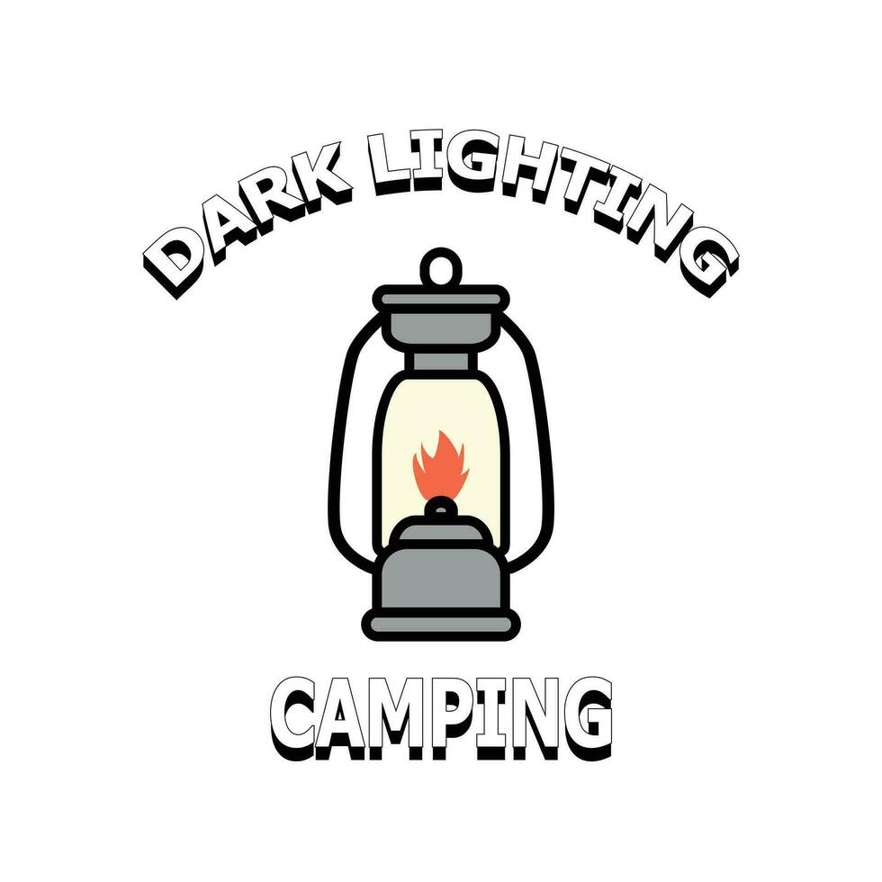 Camping Laterne einfach Symbol Vektor Illustration