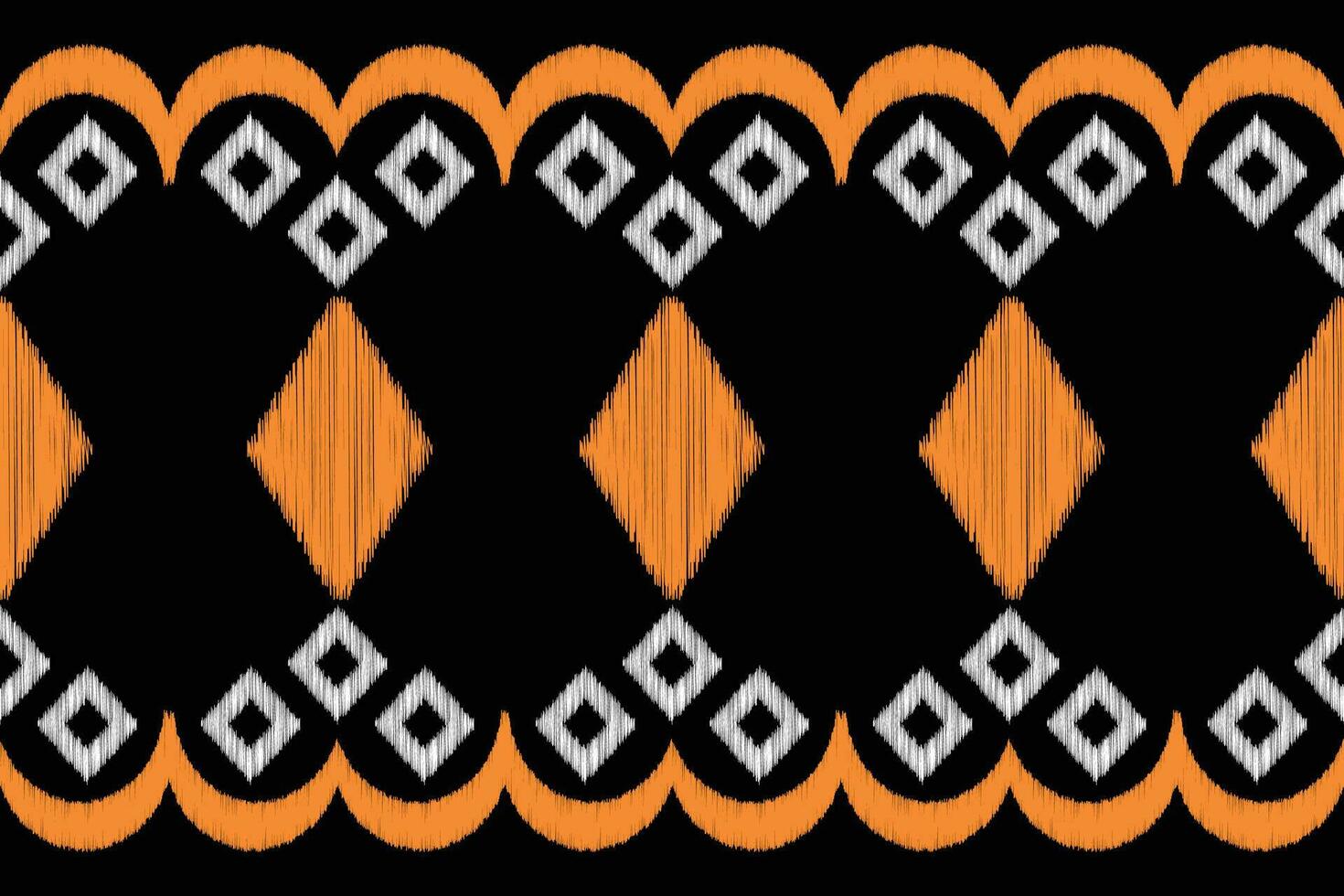 ethnisch Ikat Stoff Muster geometrisch Stil.afrikanisch Ikat Stickerei ethnisch orientalisch Muster schwarz Hintergrund. abstrakt, Vektor, Illustration. Textur, Kleidung, Rahmen, Dekoration, Motiv. vektor