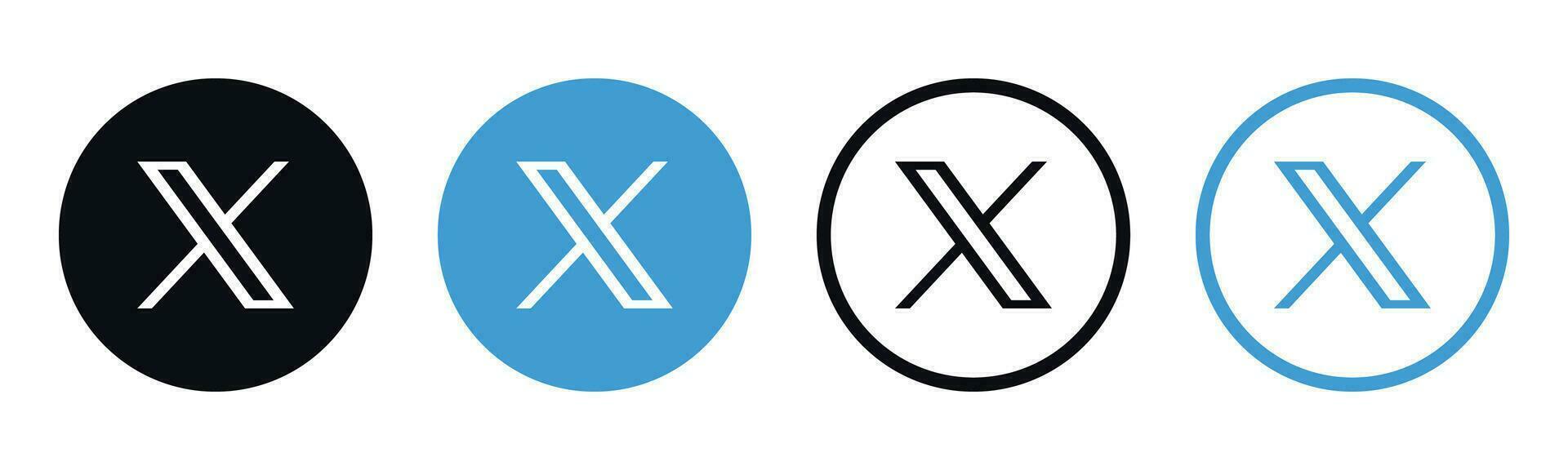 x ny Twitter social media varumärke logotyp vektor