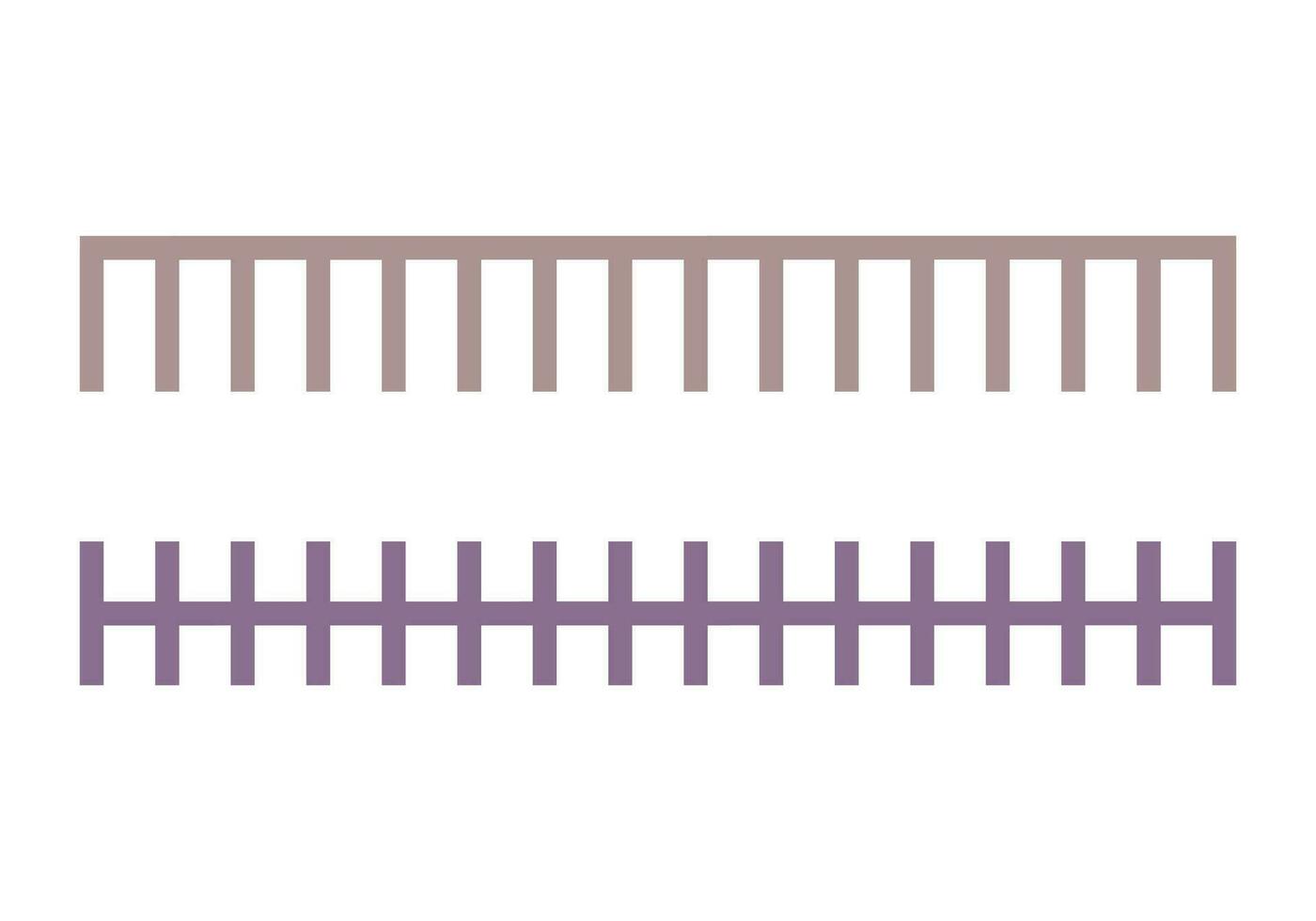 enkel vektor illustration av lång staket isolerat på vit bakgrund.