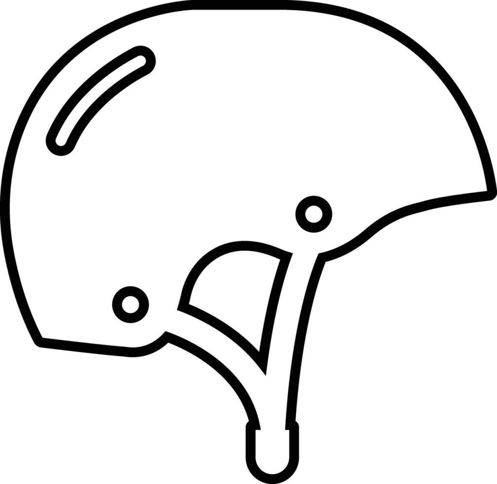 motorcykel hjälm ikon i linje stil. isolerat på använda sig av tävlings annorlunda fordon bil, cykel, cykel enkel hjälm tecken till skydda de huvud. vektor för appar och hemsida