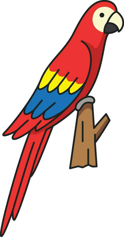 papegoja ikon. tecknad serie illustration av papegoja vektor ikon för webb