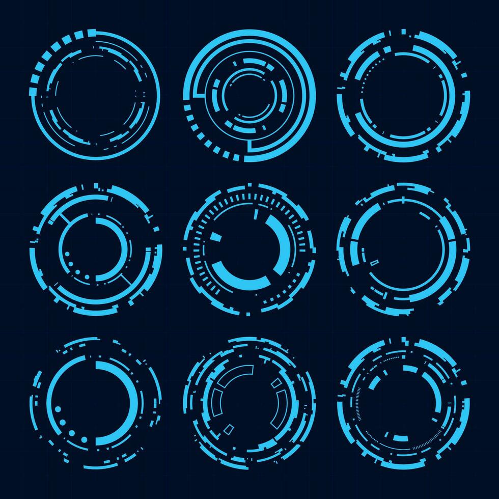 vektor trogen ram hud teknologi cyberpunk design element.