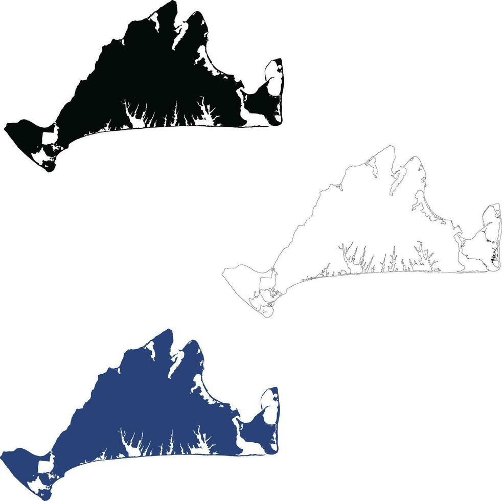 Marthas Weinberg Symbol. Marthas Weinberg Insel Karte unterzeichnen. Massachusetts Strand Ozean Symbol. vektor
