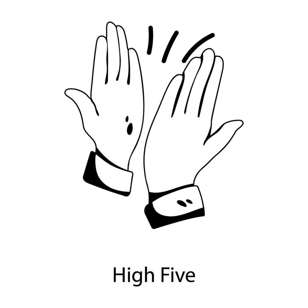 trendige high five vektor