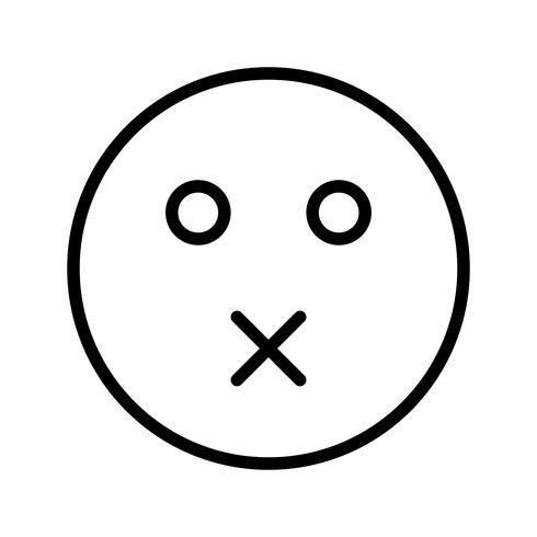Stumme Emoji-Vektor-Ikone vektor