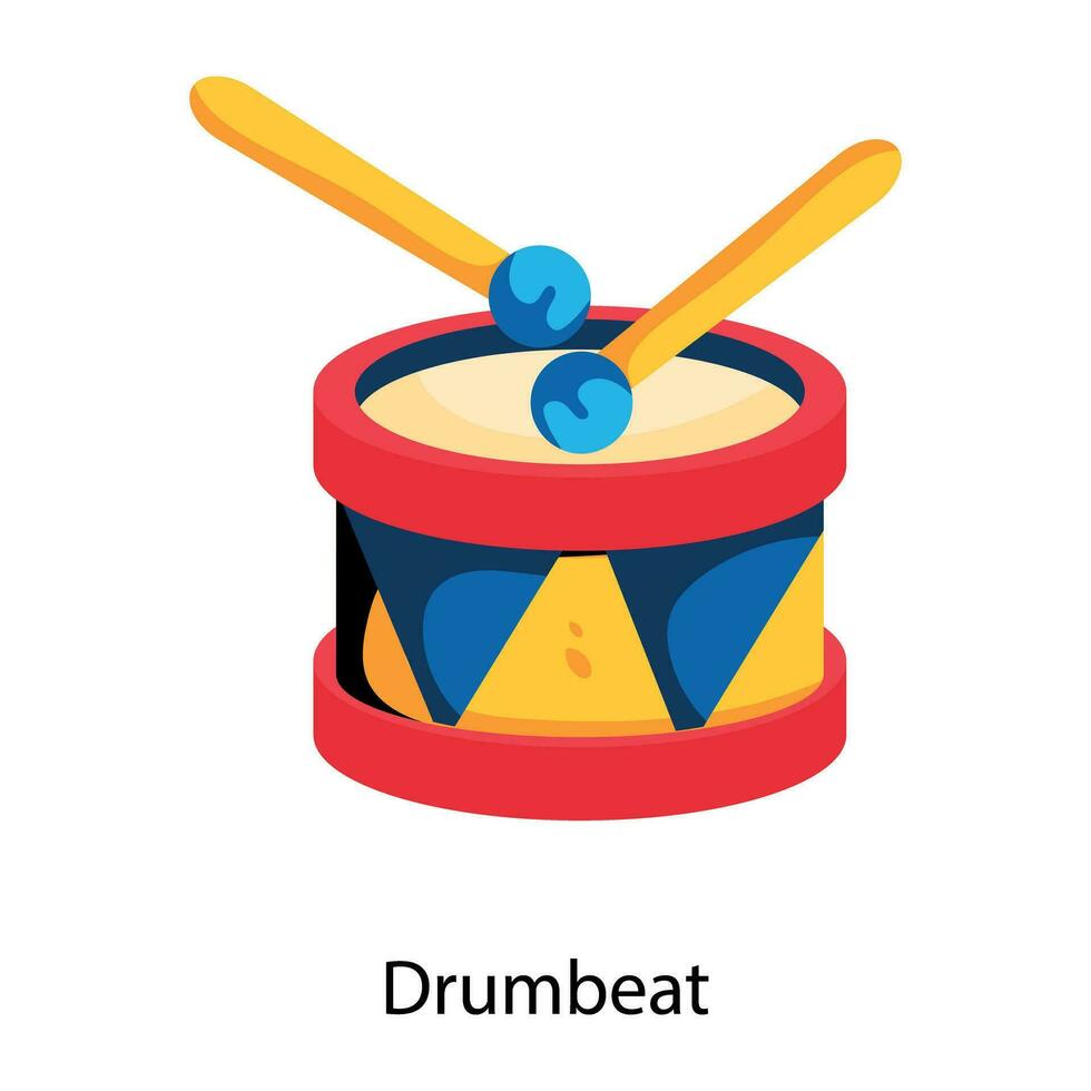 trendige Drumbeat-Konzepte vektor