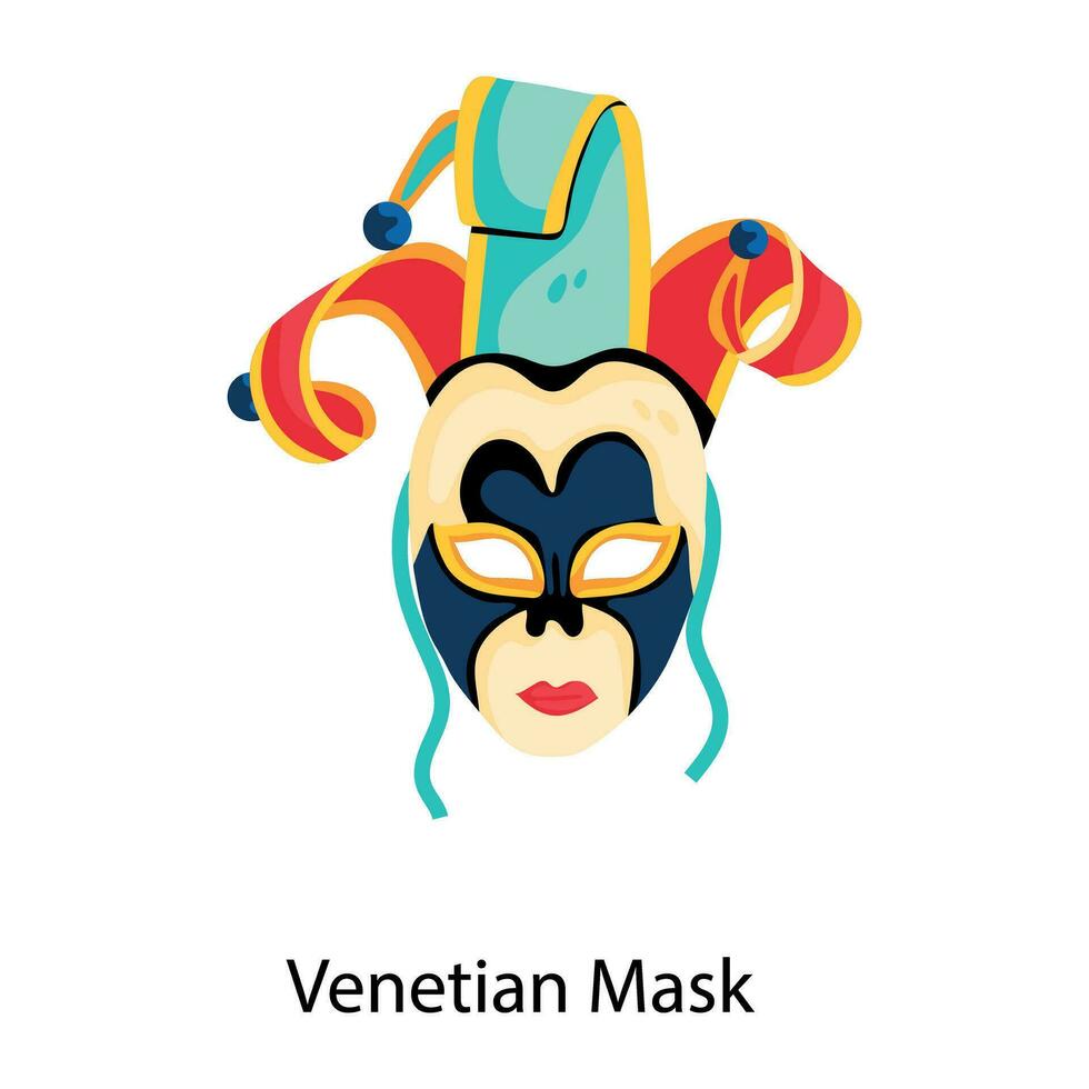 trendig venetian mask vektor