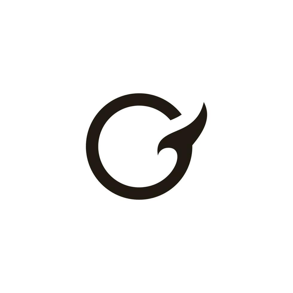 brev g cirkel Hök enkel logotyp vektor