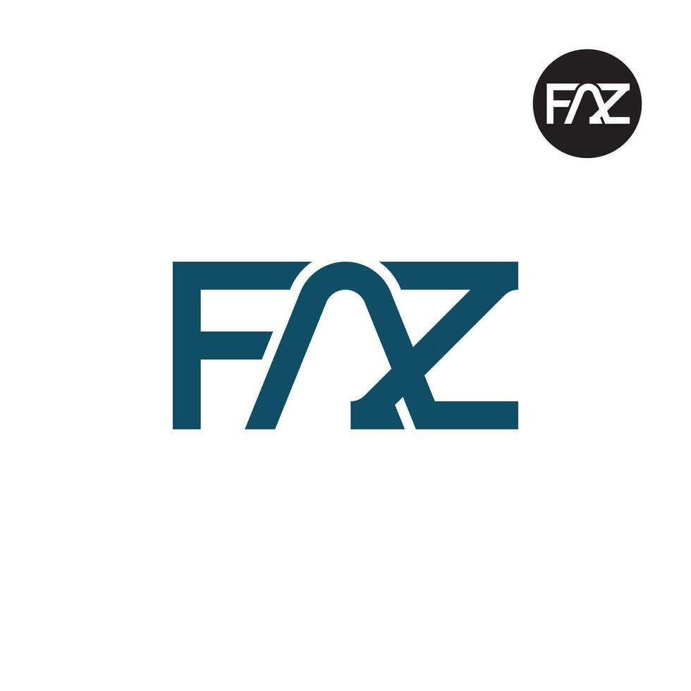 brev faz monogram logotyp design vektor