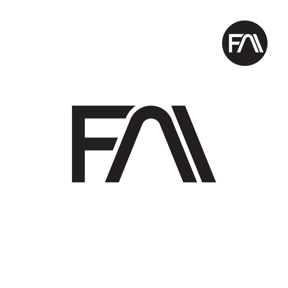 brev fai monogram logotyp design vektor