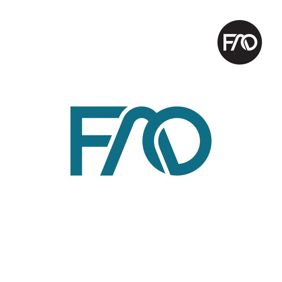 brev fao monogram logotyp design vektor