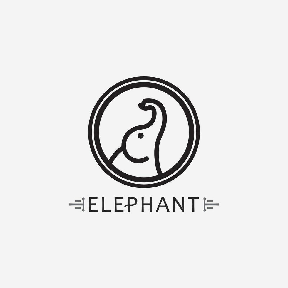 Elefant Logo Vektor Illustrator Designvorlage