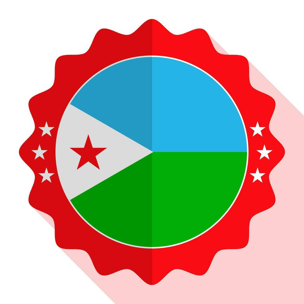 Dschibuti Qualität Emblem, Etikett, Zeichen, Taste. Vektor Illustration.