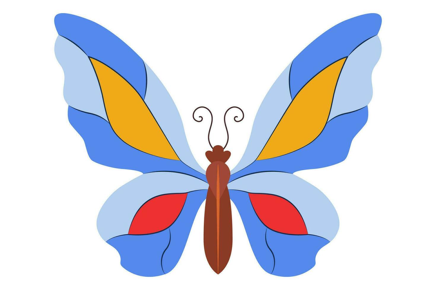 bunt Schmetterling Symbol Logo isoliert. schön Schmetterling Illustration vektor