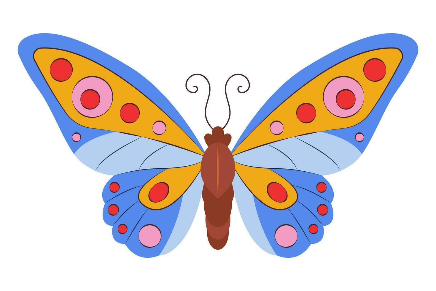 bunt Schmetterling Symbol Logo isoliert. schön Schmetterling Illustration vektor