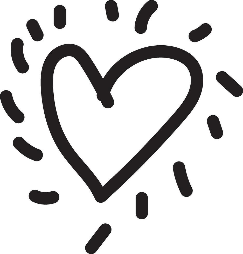 Herz Gekritzel, Liebe Symbol, Hintergrund, Illustration, Valentinstag, Valentinstag, Zeichnung, kritzeln, Gliederung vektor