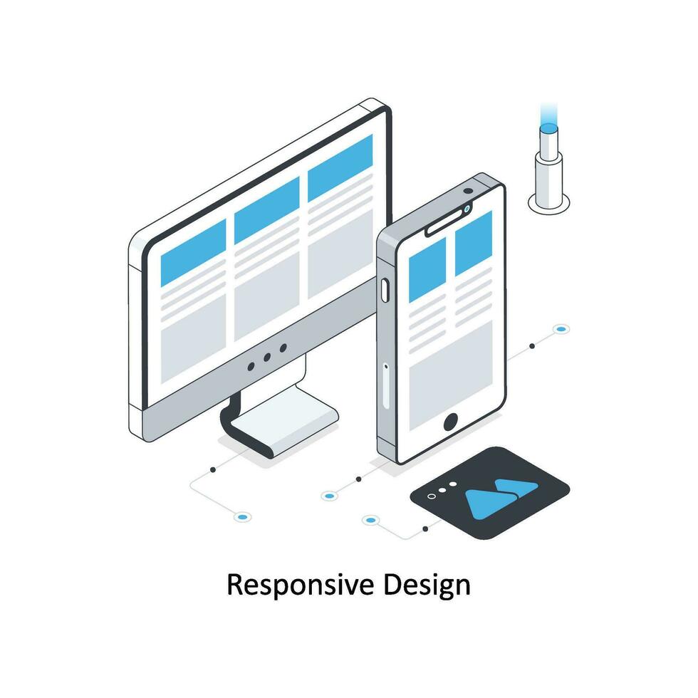 mottaglig design isometrisk stock illustration. eps fil vektor