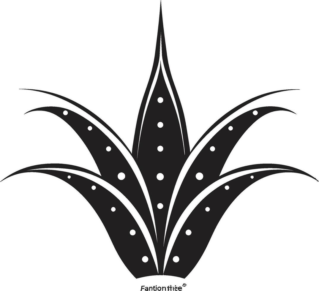 botanisch Erneuerung Aloe vera Vektor Emblem Heilung Aura schwarz Vektor Aloe Symbol
