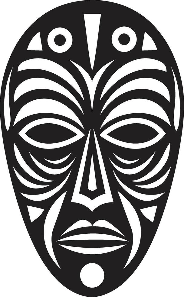 arv gåta vektor svart ikon av stam- mask tidlös traditioner afrikansk stam- mask emblem design