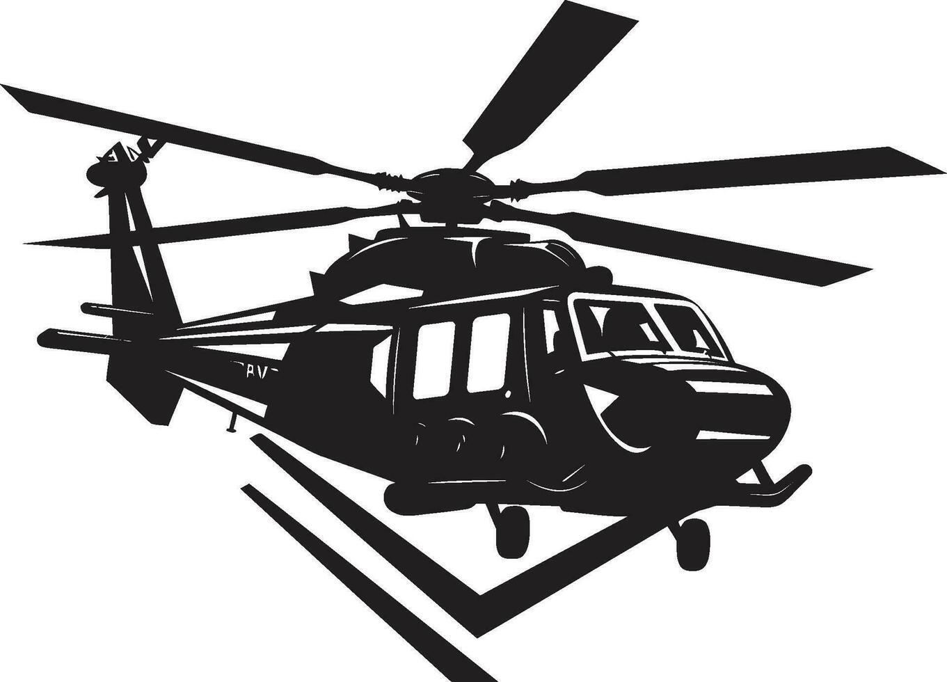 krigare s flyg svart armén copter symbol väktare chopper vektor helikopter emblem