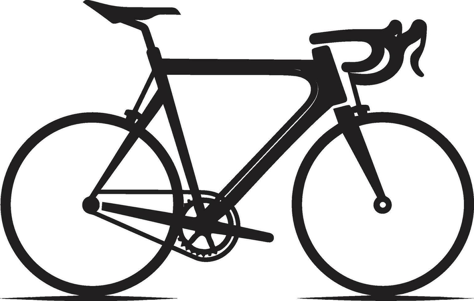 stad kryssning vektor cykel logotyp klassisk hjul svart cykel design