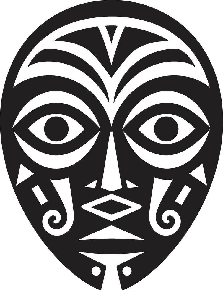 kulturell Wesen Stammes- Vektor Symbol Ahnen- flüstert afrikanisch Maske Logo