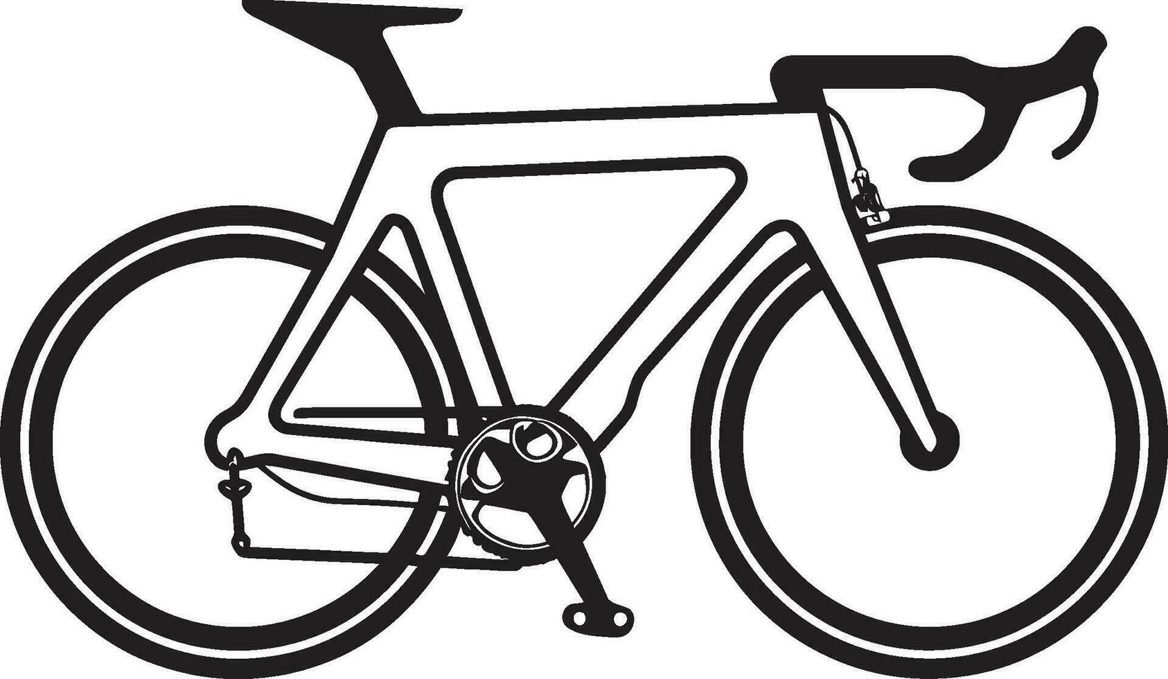 Fahrradroute ikonisch Fahrrad Vektor Design Geschwindigkeitsgetriebe schwarz Fahrrad Logo Symbol