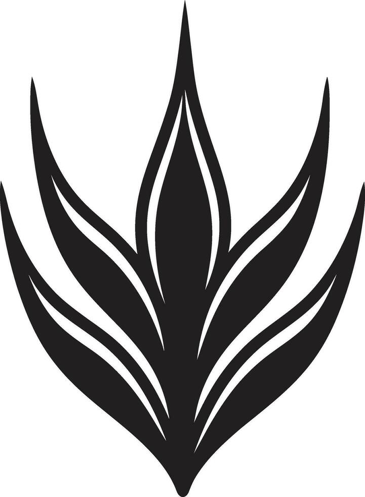 organisch Gelassenheit schwarz Aloe Vektor Emblem Natur s Eleganz Aloe schwarz Logo Design