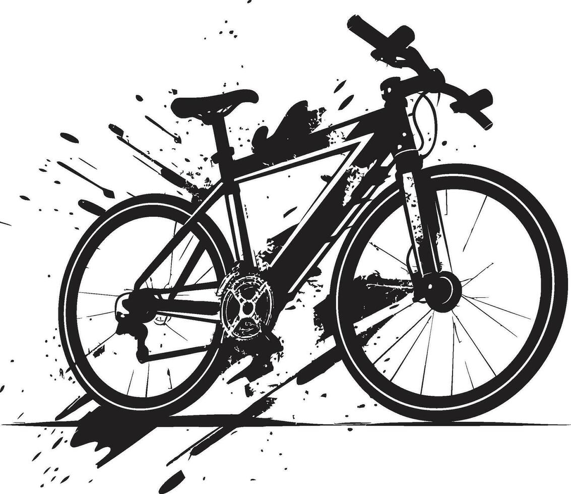 stad kryssning vektor cykel logotyp klassisk hjul svart cykel design