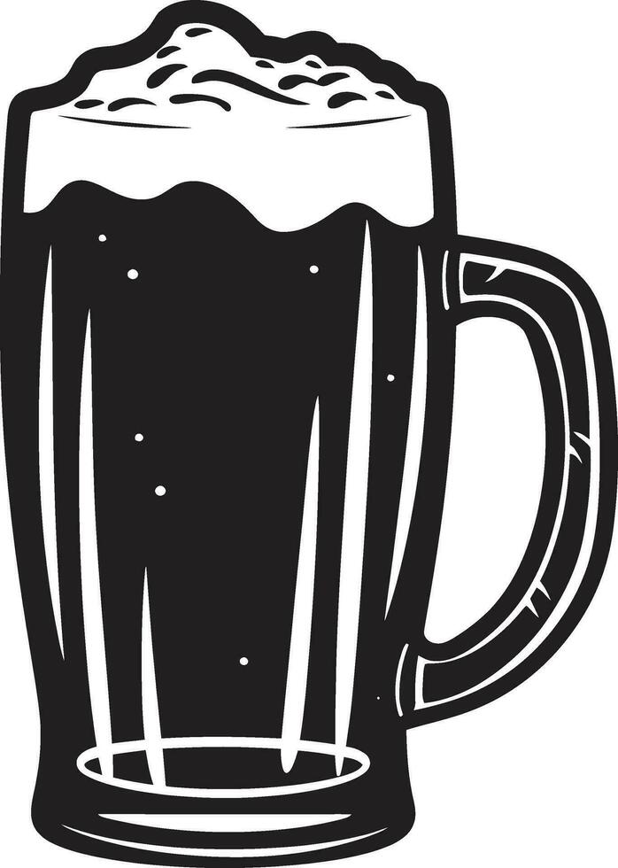 Prost Emblem schwarz Bier Krug schlau Lagerbier Vektor Becher Logo Design