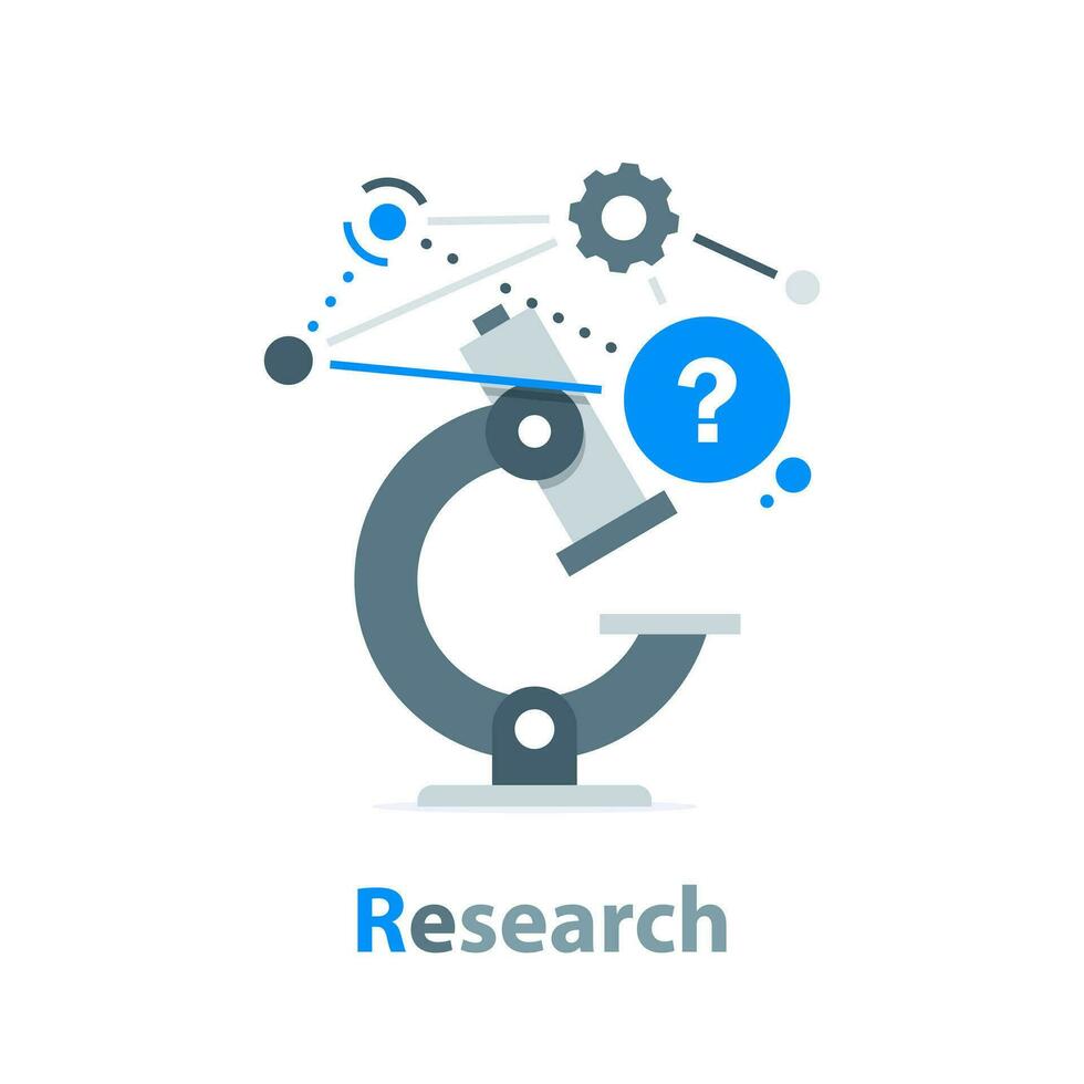forskning, biologi och kemi, vetenskaplig forskning. enhet för analys av celler och molekyler. utbildning och Träning vektor
