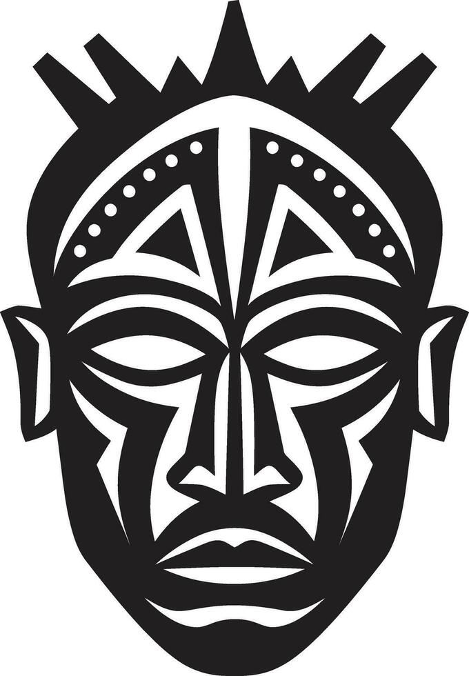 Stammes- Eindruck Maske Symbol im Vektor Mystiker Echos afrikanisch Stammes- Emblem