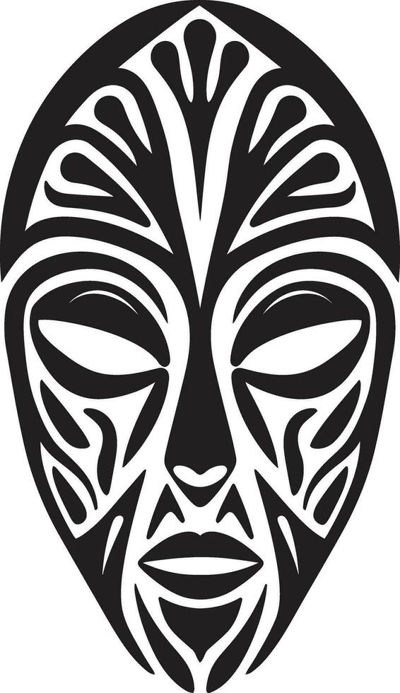 zeitlos Tradition afrikanisch Maske Emblem kompliziert Rätsel Vektor afrikanisch Maske Logo
