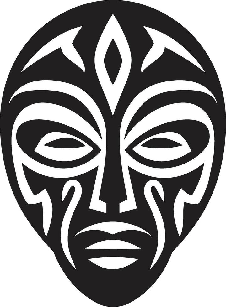 stam- viskar afrikansk mask emblem mystiker arv stam- vektor design