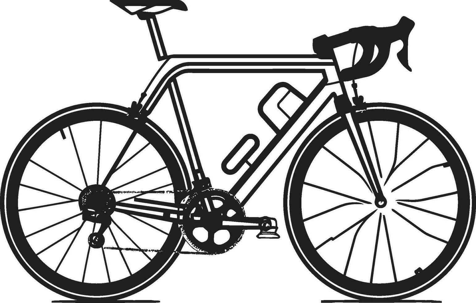 Schnellstraße Emblem schwarz Fahrrad Symbol Stadt Kreuzfahrt Vektor Fahrrad Logo