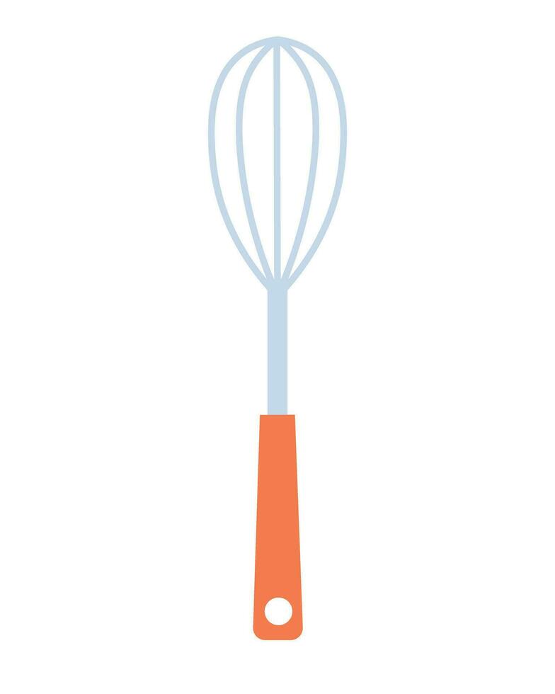 Gekritzel eben Clip Art. einfach Illustration von ein Küche Werkzeug, Schneebesen vektor