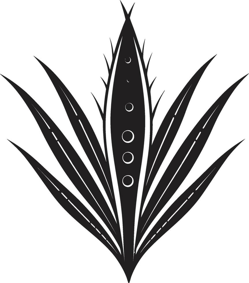 Natur s berühren Aloe Pflanze Vektor Symbol Grün Wesen schwarz Vektor Aloe Logo Symbol