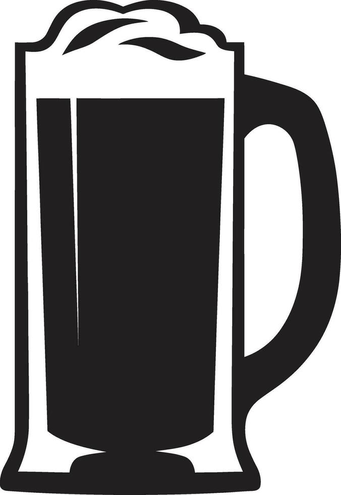 Stout Symbol schwarz Ale Krug hop Ernte Vektor Bier Stein Logo