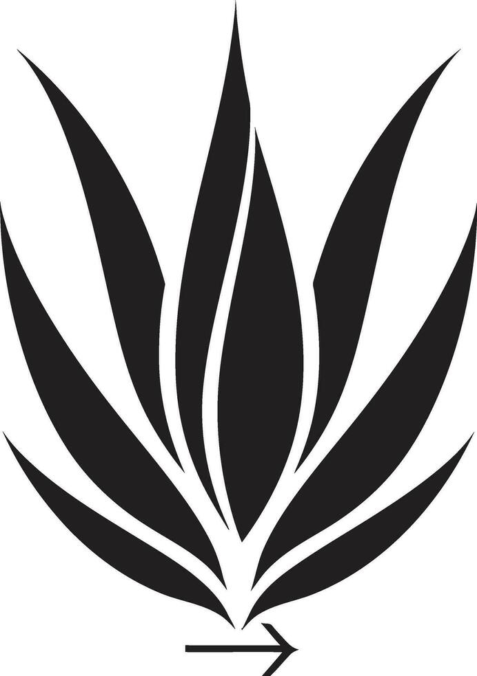 organisch Aura schwarz Aloe Logo Design Natur s Glanz Aloe Vektor Emblem