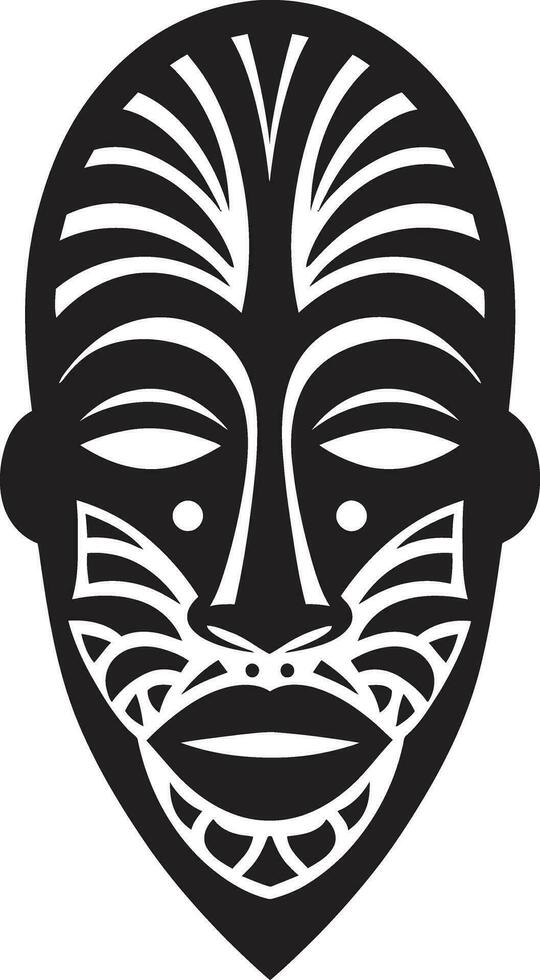 Erbe Farbtöne Logo Vektor von afrikanisch Stamm Maske rätselhaft Wesen afrikanisch Stammes- Vektor Emblem